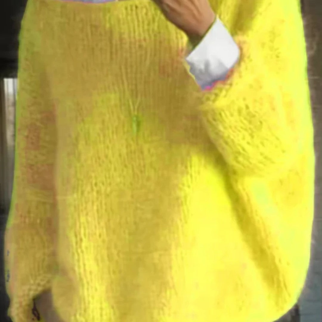 Damski oversize sweter o swobodnym kroju