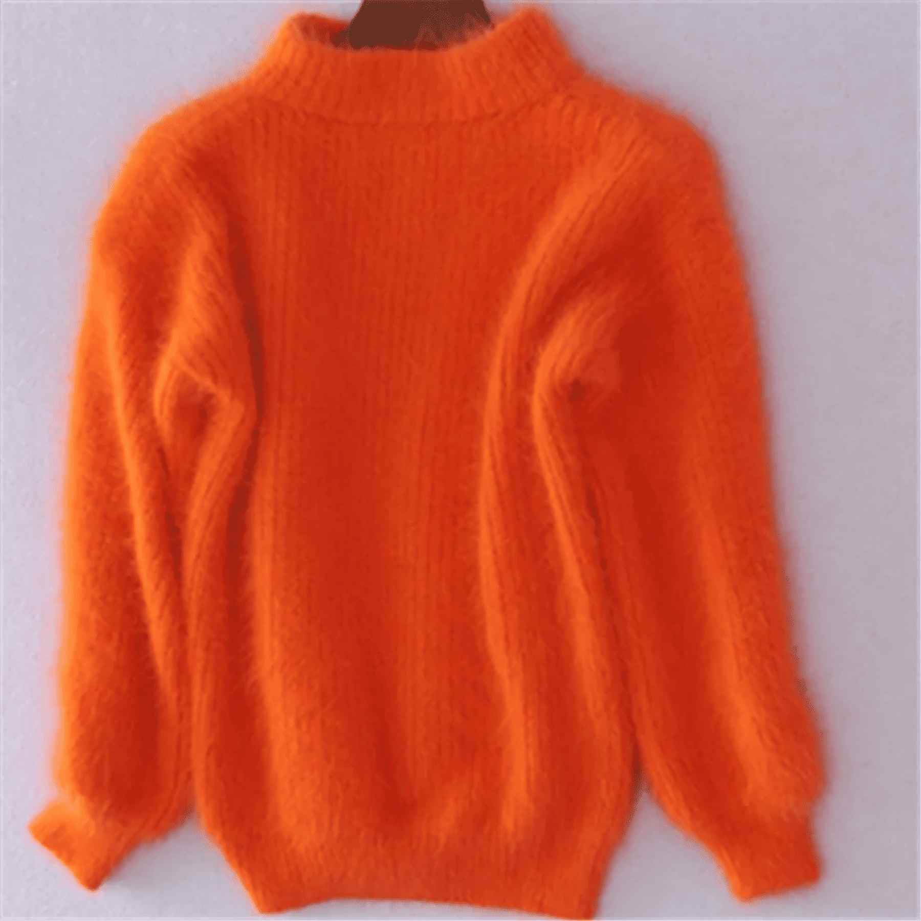 Sweter Damski z Bufiastymi Rękawami - Półgolf