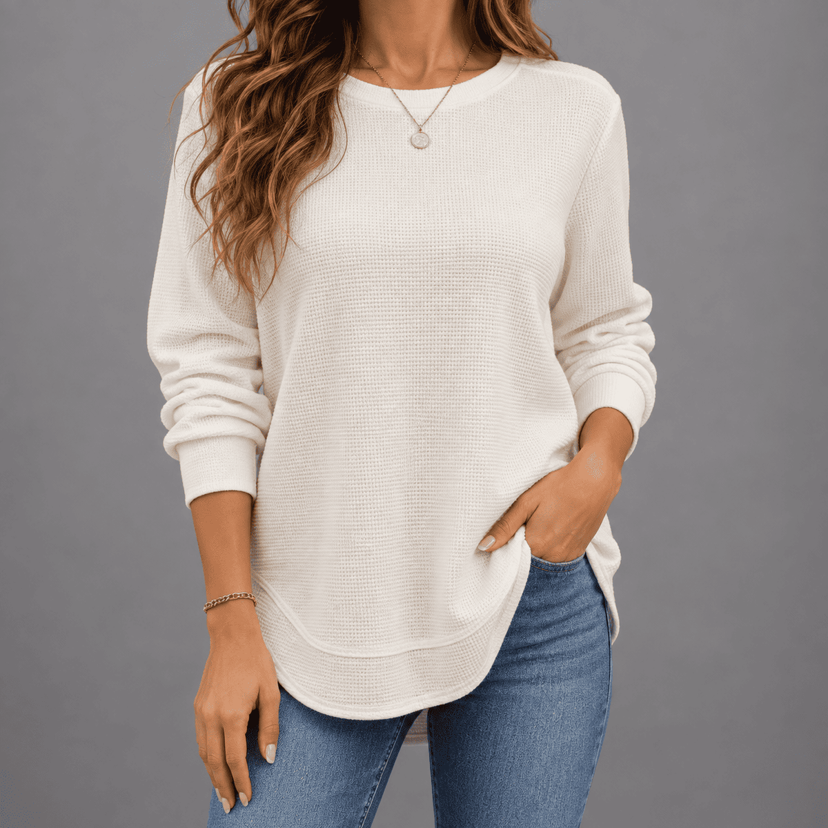 Bluza Damska Bez Kaptura - Luźny Krój