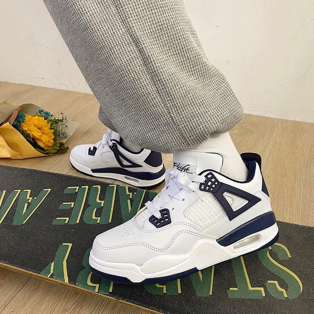 Casualowe trampki z wysoką cholewką - Biały