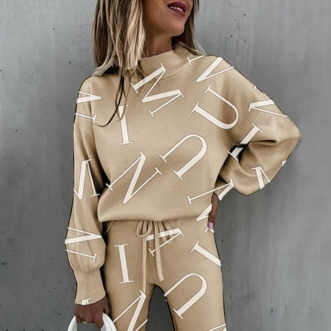 Damski dres z nadrukiem - Khaki