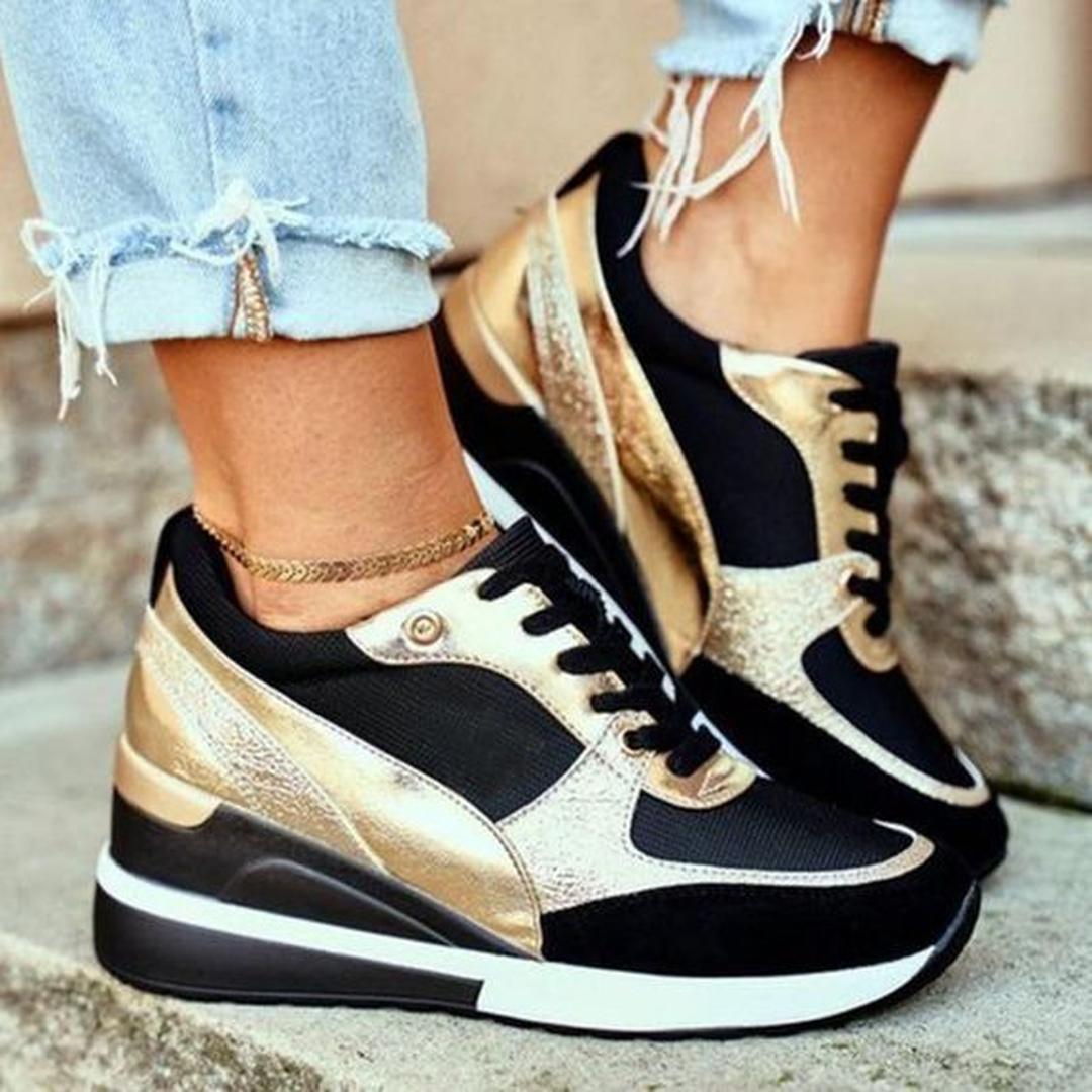 Damskie sneakersy z perforowanymi panelami bocznymi