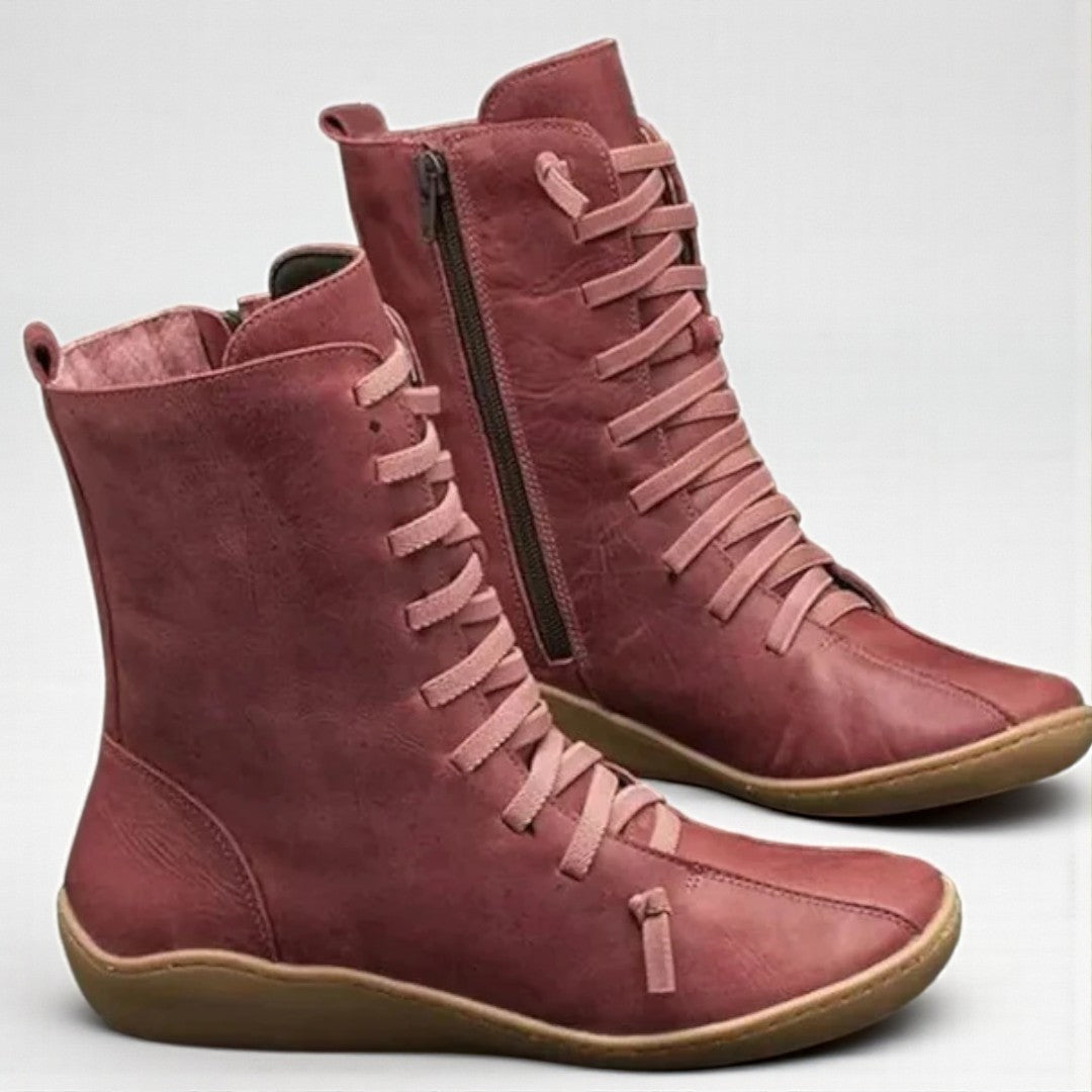 Damskie wysokie zimowe kozaki z ocieplaną warstwą