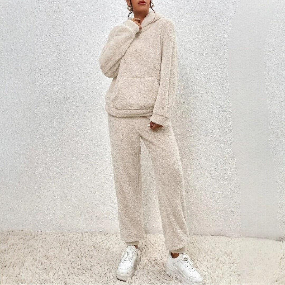 Dwuczęściowy damski zestaw typu teddy - Szary