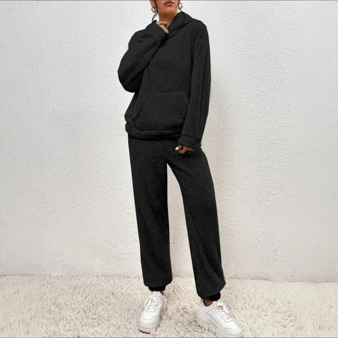 Dwuczęściowy damski zestaw typu teddy - Szary