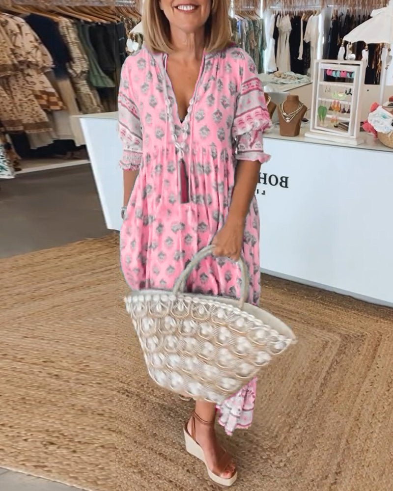 Sukienka midi w stylu boho