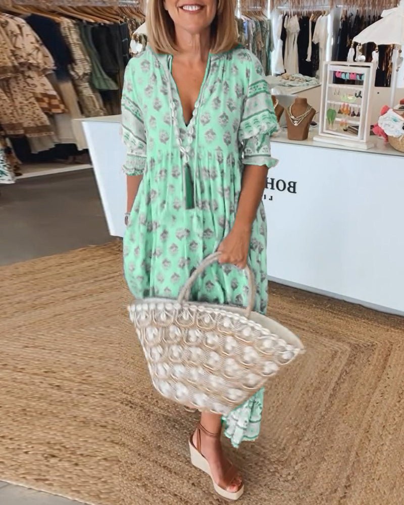 Sukienka midi w stylu boho